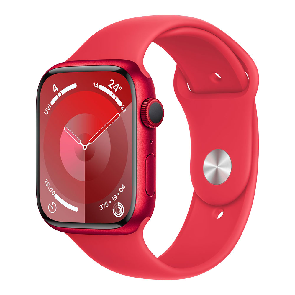 Apple Watch Series 9, 45 мм, красный S/M