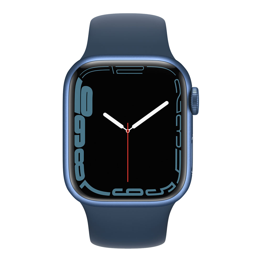 Apple Watch Series 7, 41 мм, корпус синего цвета, ремешок цвета синий омут