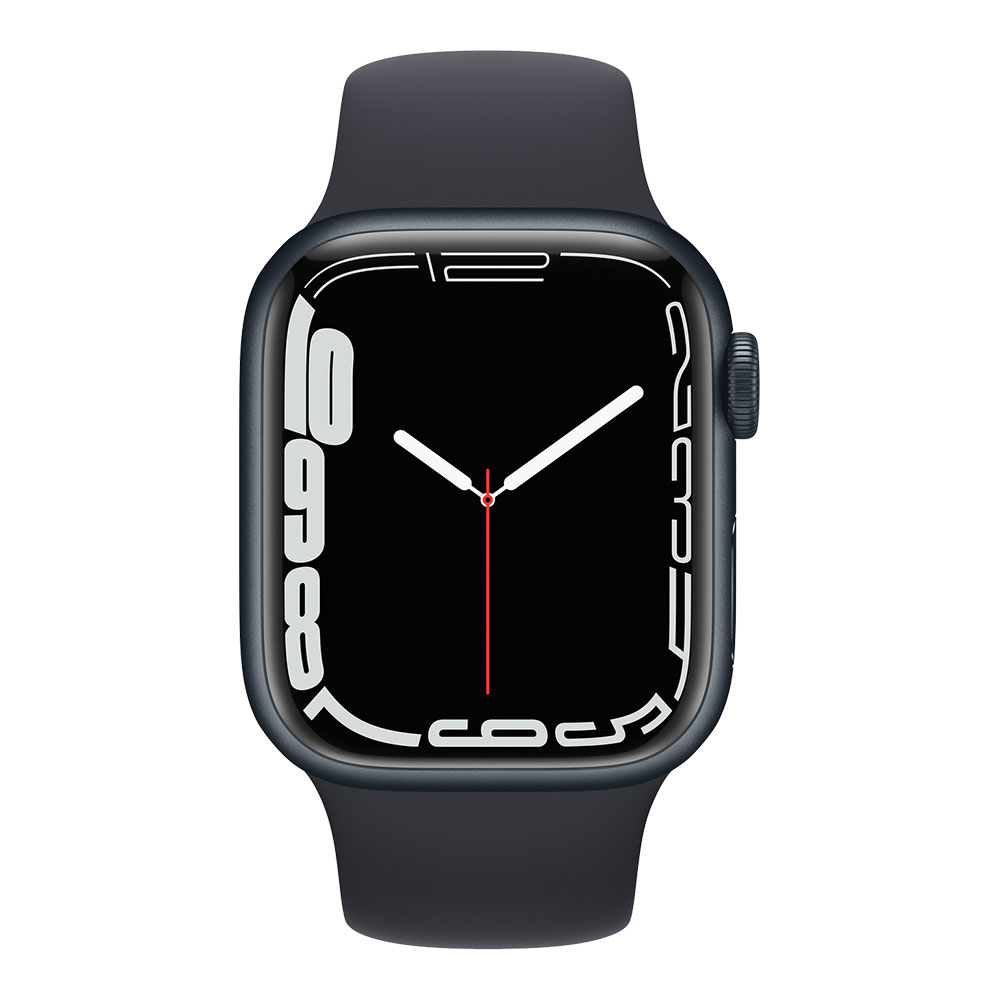 Apple Watch Series 7, 41 мм, корпус цвета тёмная ночь, ремешок цвета тёмная ночь