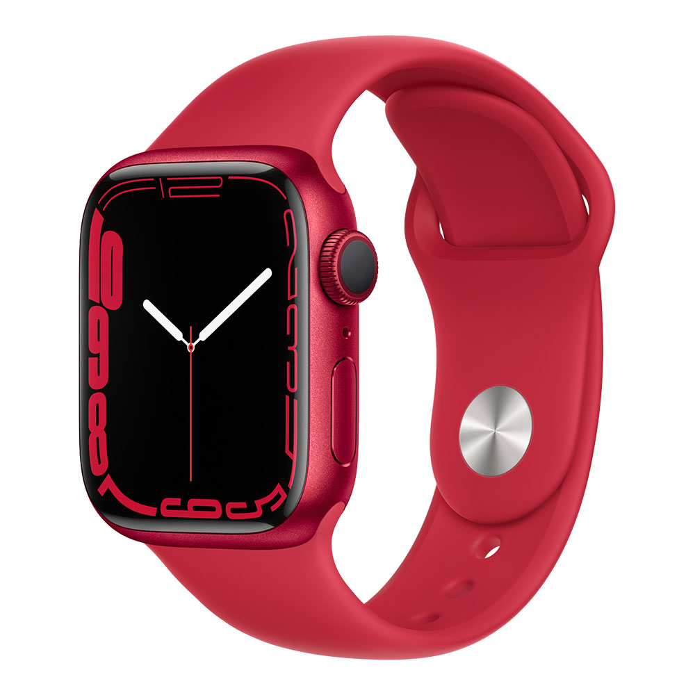 Apple Watch Series 7, 41 мм, корпус красного цвета, ремешок Product Red...