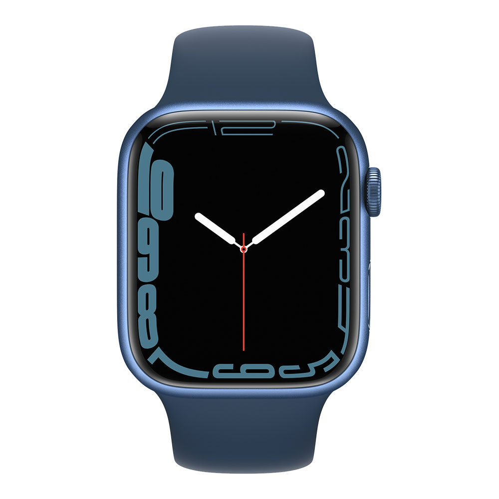 Apple Watch Series 7, 45 мм, корпус синего цвета, ремешок цвета синий омут