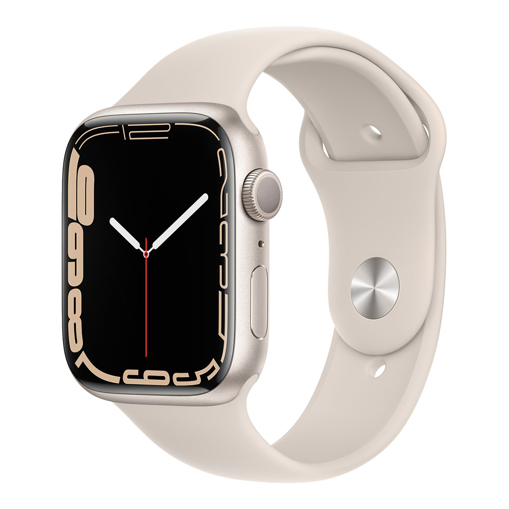 Apple Watch Series 7, 45 мм, корпус цвета сияющая звезда, ремешок цвета сияющая звезда...