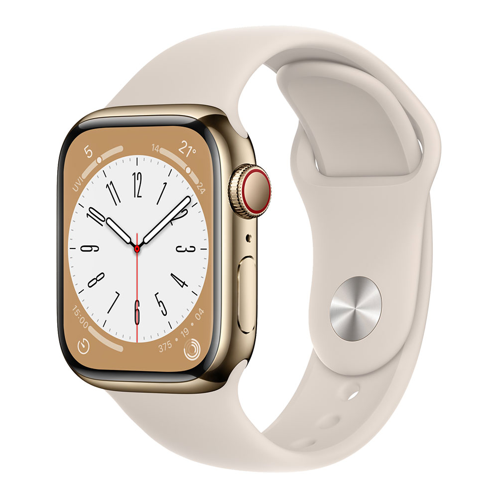 Apple Watch Series 8, 41 мм, cellular, золотой/сияющая звезда