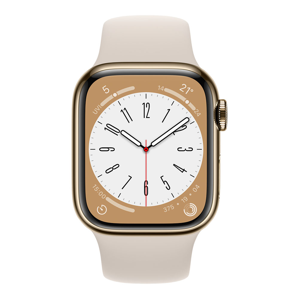 Apple Watch Series 8, 41 мм, cellular, золотой/сияющая звезда
