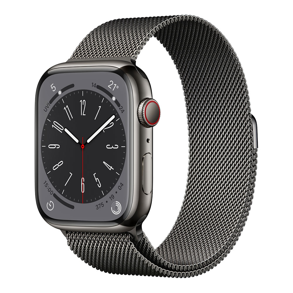 Apple Watch Series 8, 45 мм, cellular, графитовый