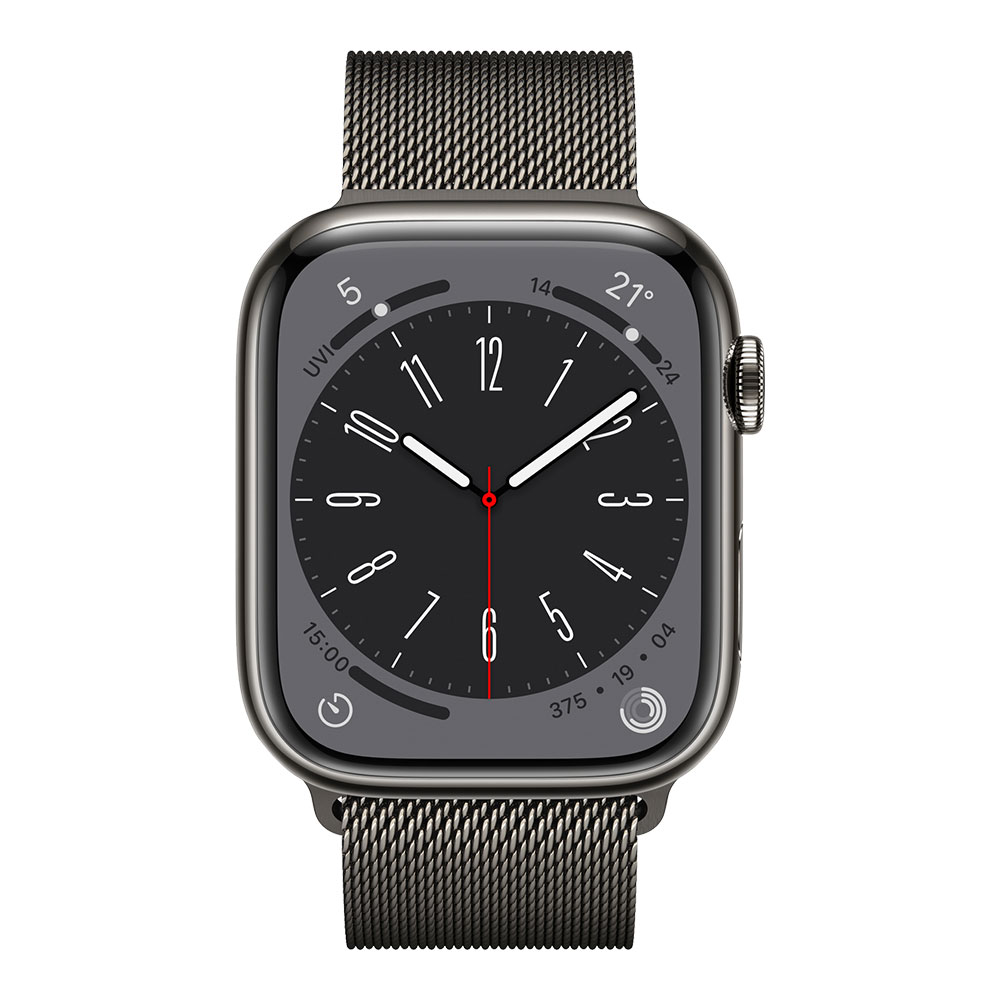 Apple Watch Series 8, 45 мм, cellular, графитовый