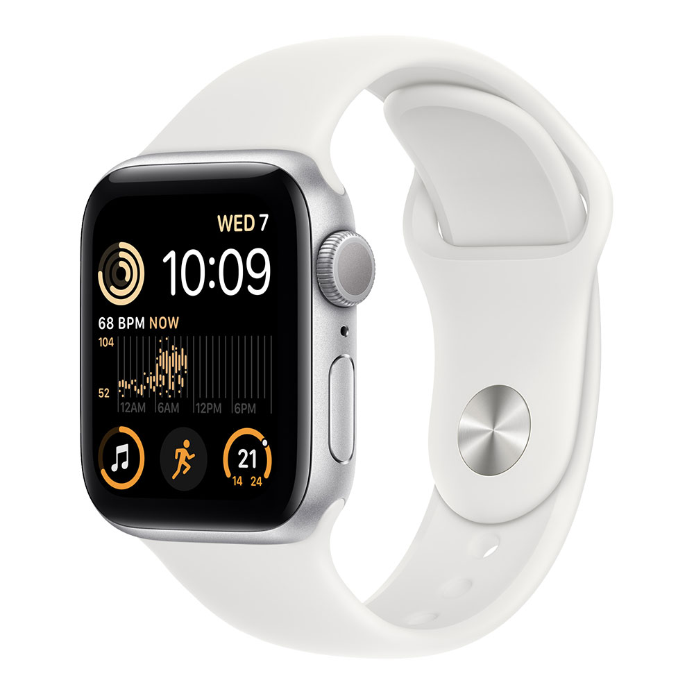 Apple Watch SE, 40 мм, серебристый/белый