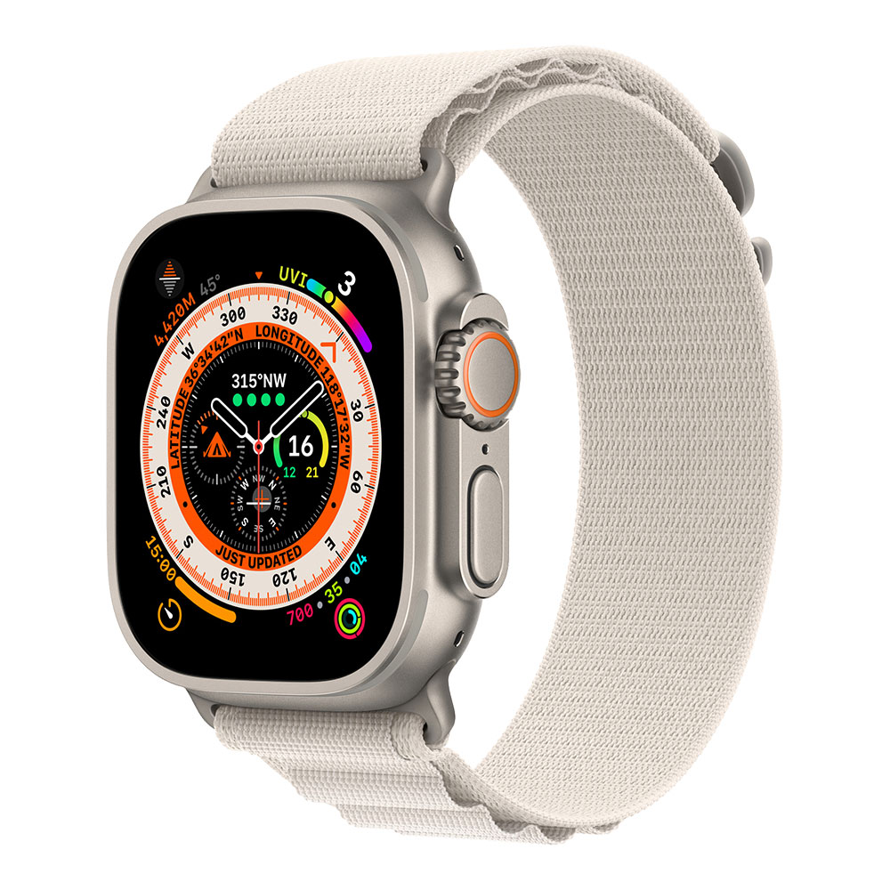 Apple Watch Ultra, ремешок Alpine цвета сияющая звезда, большой