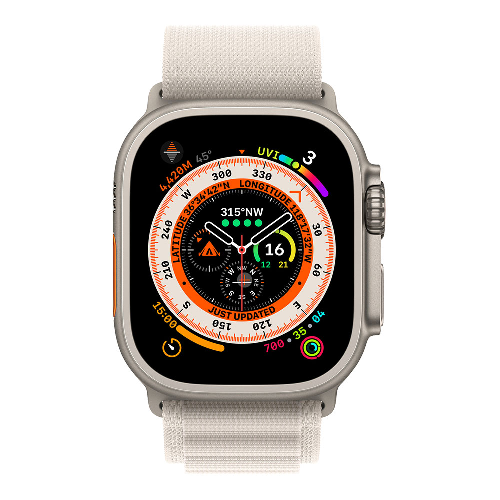 Apple Watch Ultra, ремешок Alpine цвета сияющая звезда, средний