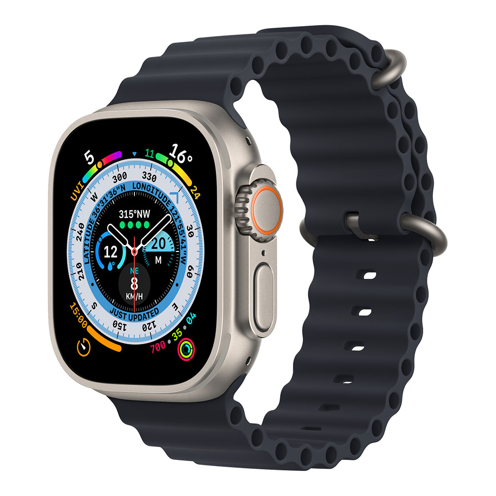 Apple Watch Ultra, ремешок Ocean цвета тёмная ночь