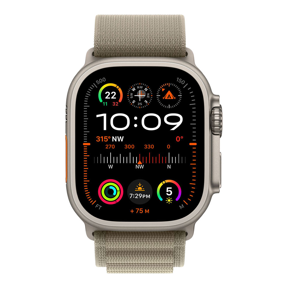 Apple Watch Ultra 2, ремешок Alpine оливковый S